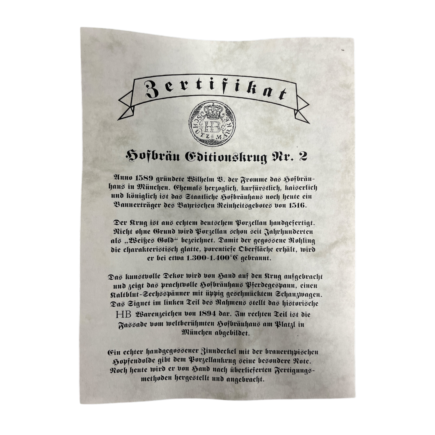 Hofbräuhaus München 1Ltr Ceramic Stein | Limited Edition No.2